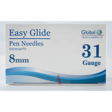 Easy Glide Pen Needles 31g X 8mm - Box of 100 – Carolina Drug and DME