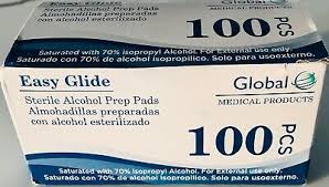 Global Alcohol Prep Pads, 100 count